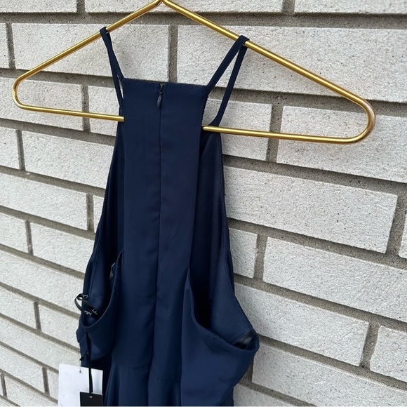 NWT Lulu’s Glamorous Grace Navy Blue Skater Dress - Picture 10 of 12